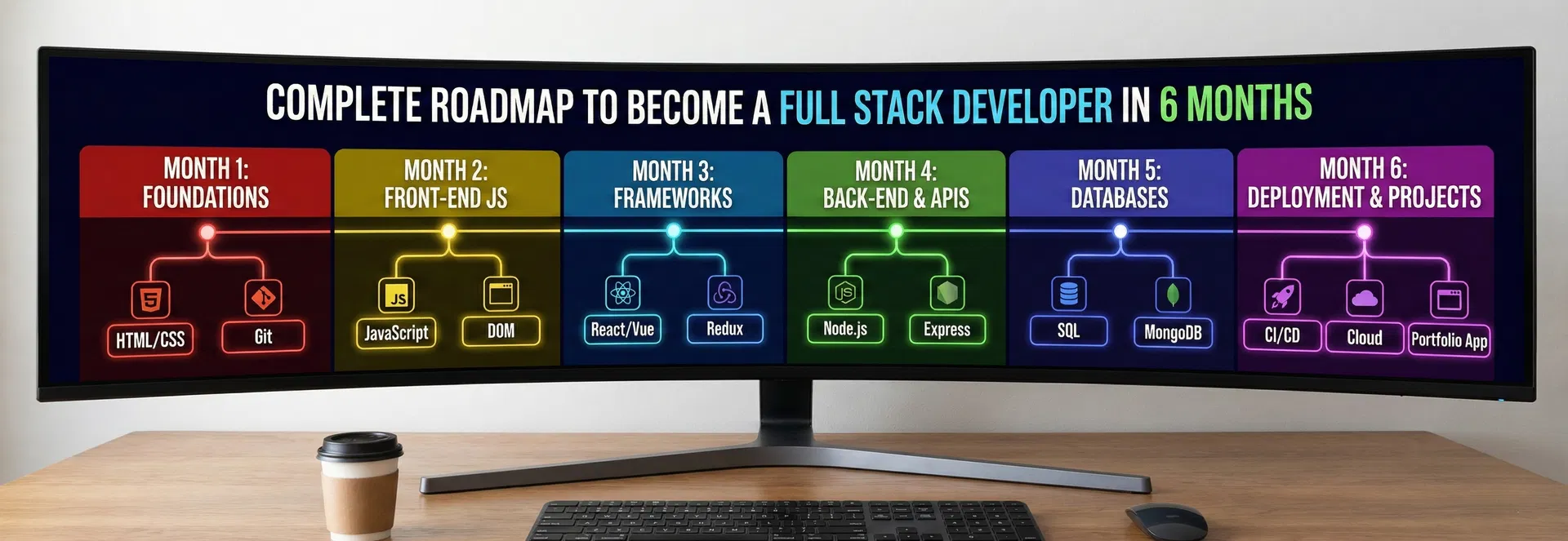 Complete Roadmap to Become a Full Stack Developer in 6 Months