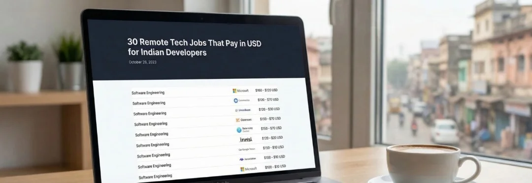 30 Remote Tech Jobs That Pay in USD for Indian Developers